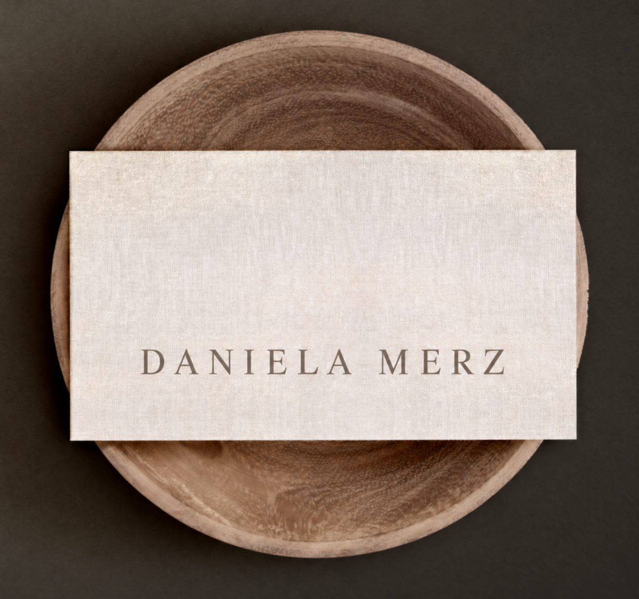 DANIELA MERZ Wortmarke auf Visitenkarte