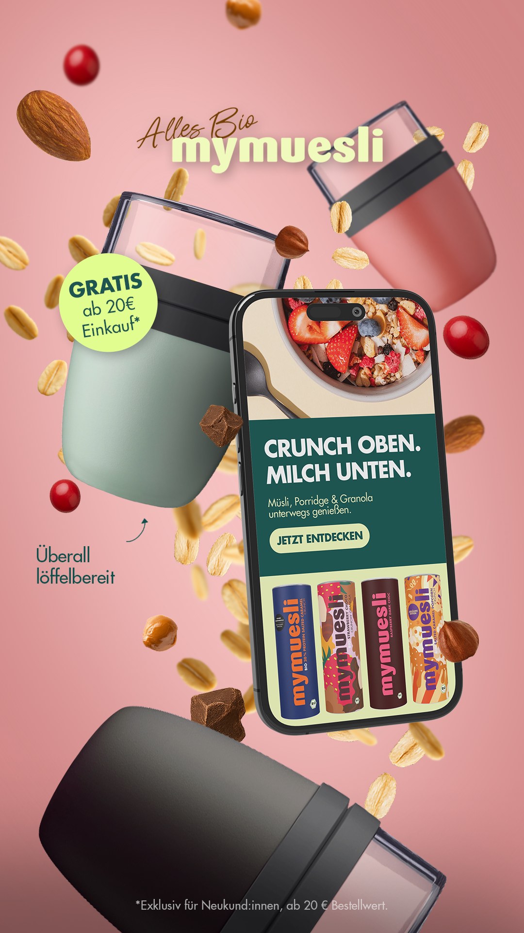 mymuesli Static Ad: To-Go-Becher gratis ab 20 Euro